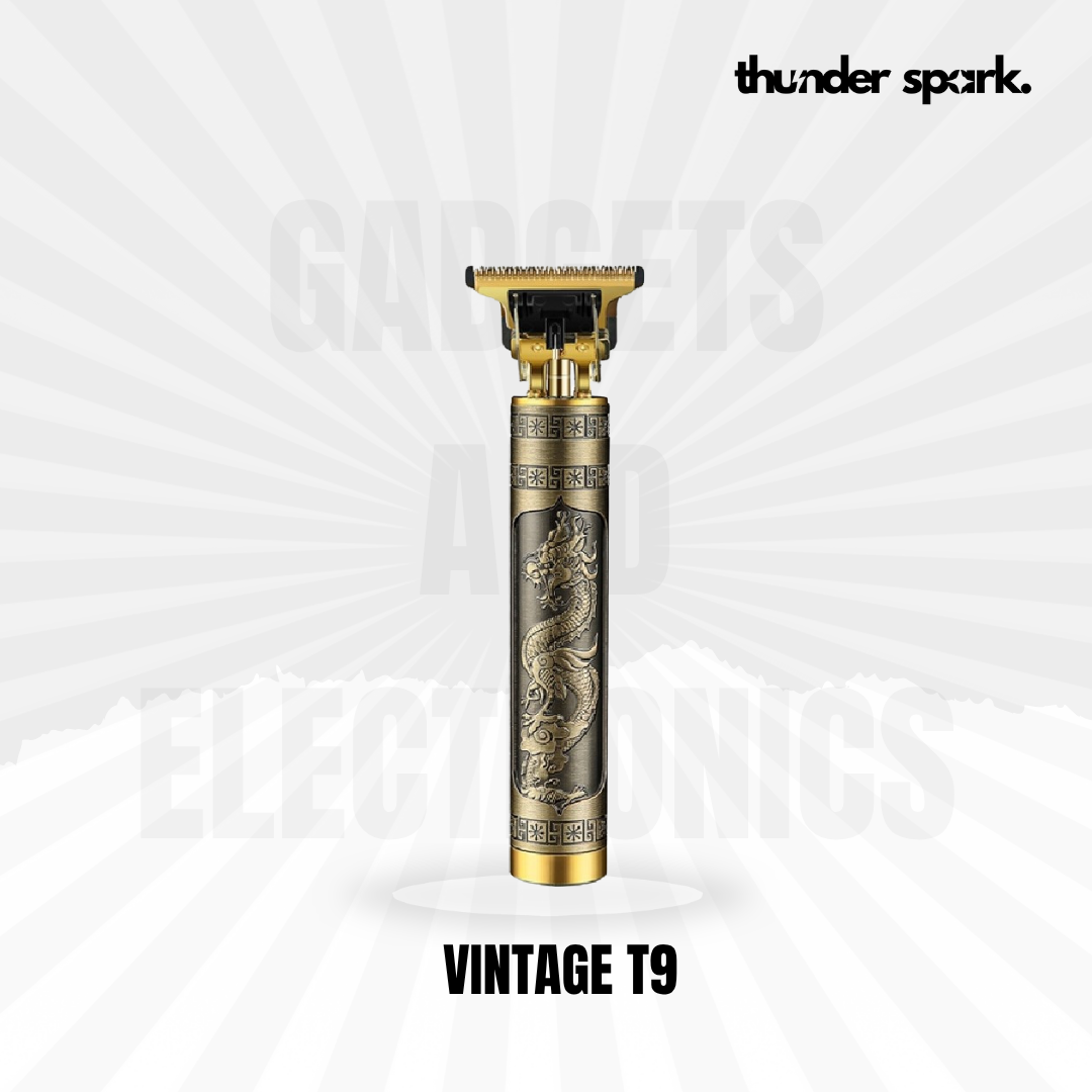 Vintage T9 hair clipper professional rechargeable trimmer stainless steel blade 4 guide combs retro metal body beard and hair cutting machine Bangladesh Vintage T9 hair clipper professional rechargeable trimmer stainless steel blade 4 guide combs retro metal body beard and hair cutting machine Bangladesh