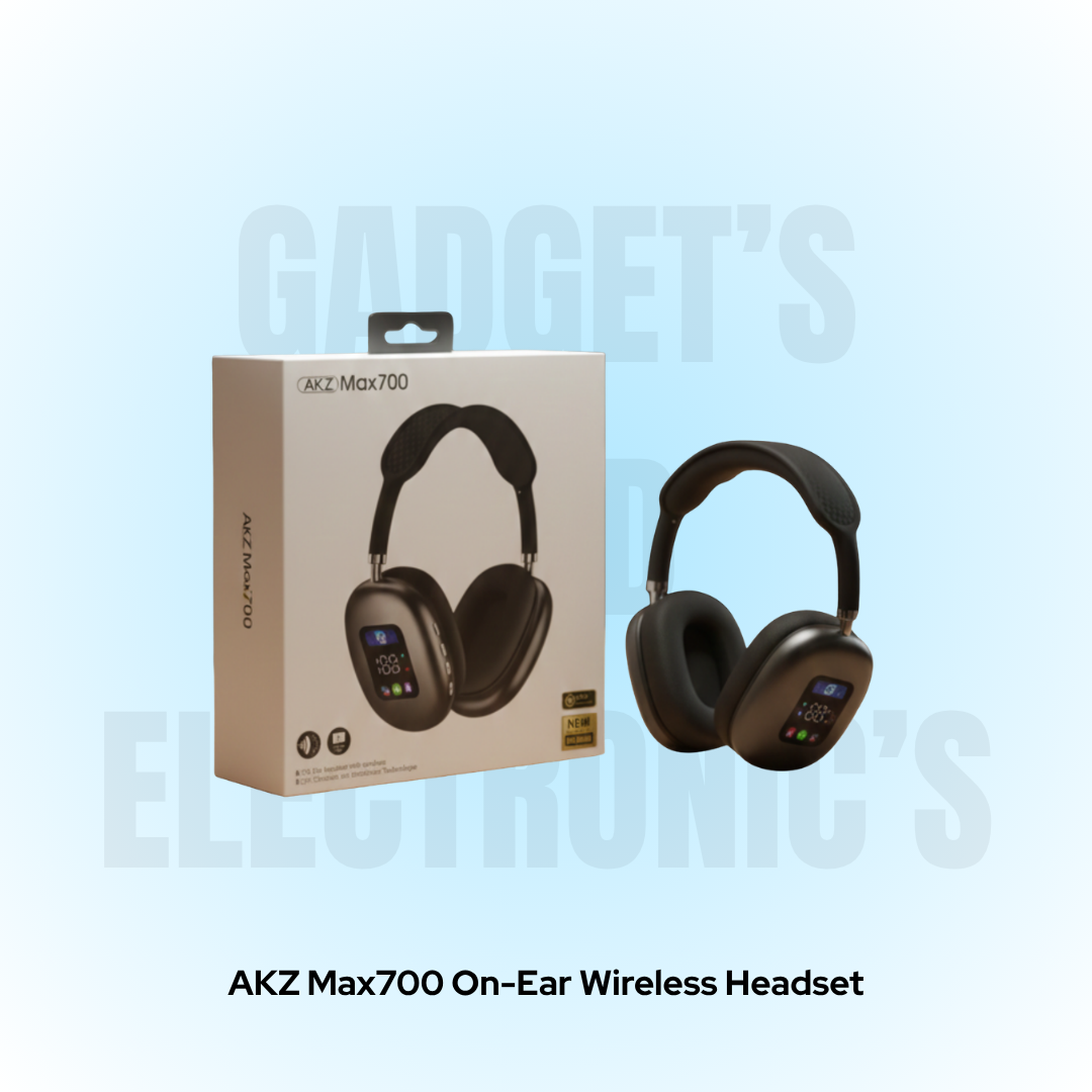 AKZ Max700 On-Ear Wireless Headset AKZ Max700 on-ear wireless headset black color – for men and women aged 15-40 in Bangladesh – SKU THDP-max700-78341