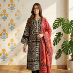 Elegant Premium Joypuri Karchupi 3-piece set hand-embroidered ethnic wear Jaipuri craftsmanship kameez salwar dupatta Bangladesh