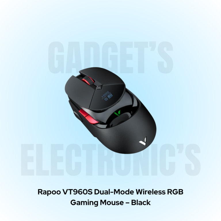 Rapoo VT960S gaming mouse dual-mode wireless 19000 DPI OLED display RGB lighting black gaming mouse Bangladesh
