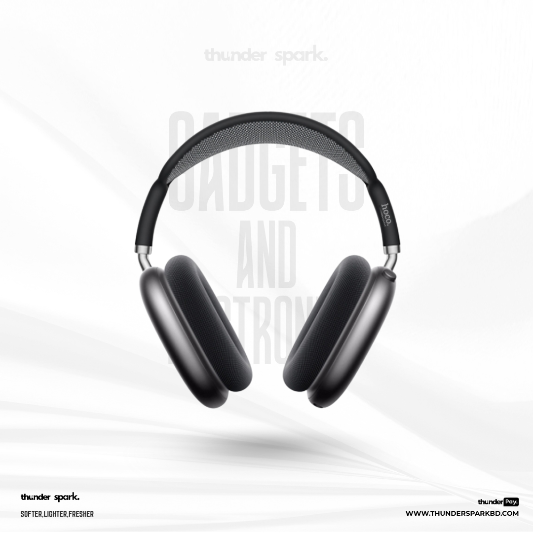 HOCO W35 Max wireless headphones 90 hour battery life Bluetooth 5.3 40mm driver Hi-Fi sound over-ear headphone with microphone Bangladesh HOCO W35 Max Wireless Headphones – 90H Playtime | Bluetooth 5.3 | 40mm Driver | Hi-Fi Sound | Over-Ear with Mic - Image 1